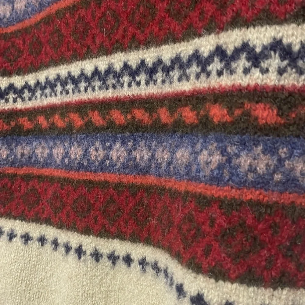 Vintage Paul Harris Nordic Fair Isle Shetland Wool Full Zip Sweater Sz S - Picture 7 of 16